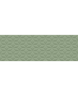 Carrelage moderne vert satiné en relief 25x75x1cm rectifié santaspringpaper 3d-02