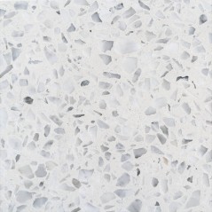 Carrelage ciment terrazzo véritable granito mat ou brillant CARPP22 40x40x1.2cm fond blanc