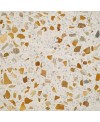 Carrelage ciment terrazzo véritable granito mat ou brillant CARPPG31 40x40X1.2cm eclats de marbre gros grains