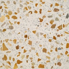 Carrelage ciment terrazzo véritable granito mat ou brillant CARPPG31 40x40X1.2cm eclats de marbre gros grains