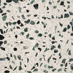 Carrelage ciment terrazzo véritable granito brillant ou mat CARPPG32 40x40X1.2cm eclats de marbre gros grains