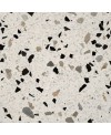 Carrelage ciment terrazzo véritable granito brillant ou mat CARPPG33 40x40X1.2cm eclats de marbre gros grains