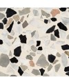 Carrelage ciment terrazzo véritable granito brillant ou mat CARPPG34 40x40X1.2cm eclats de marbre gros grains