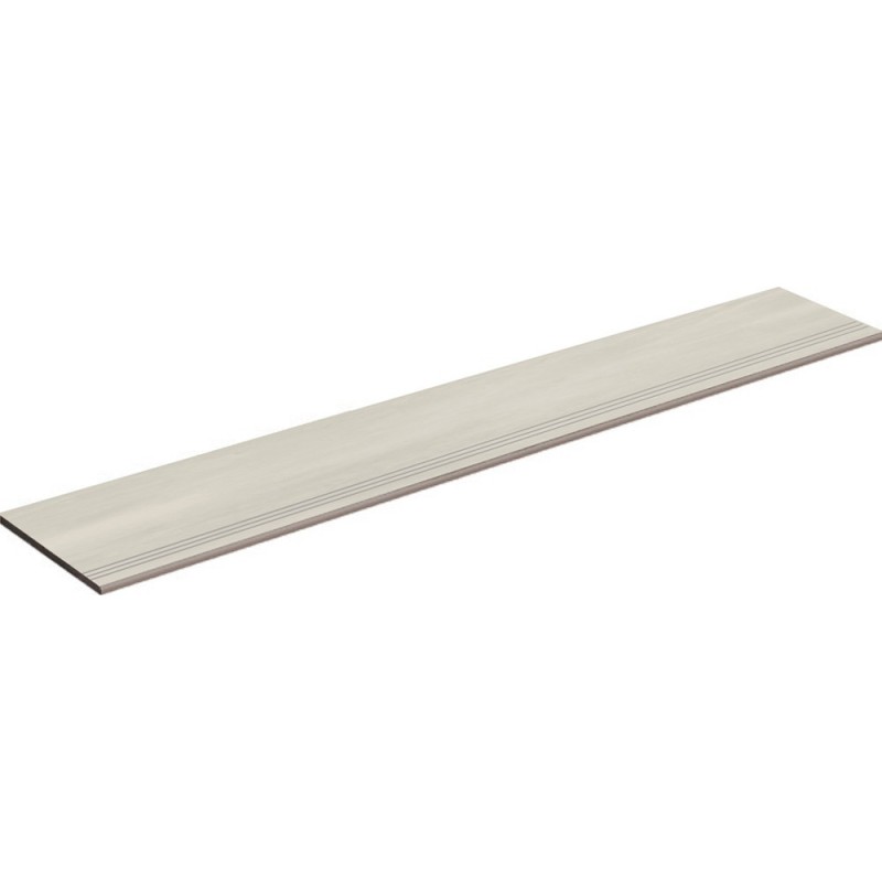 Nez de marche à bord arrondi plat 33x100cm lisse ou strié porce1800 crema