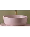 Vasque ronde rose mat en céramique 33x12.5cm et 39x14cm scarglam antique pink 54