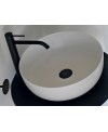 Vasque ronde blanc mat en céramique 33x12.5cm et 39x14cm scarglam pearl 41