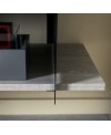 Meuble console de salle de bain métal noir NROP et bois 88 120x50cm avec une vasque scarglam sand 56x39cm scarslide