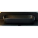 Meuble de salle de bain sur console métallique noire NROP 100x48x20cm vasque ardoise 76x39cm et tiroir 99x30cm scarplana