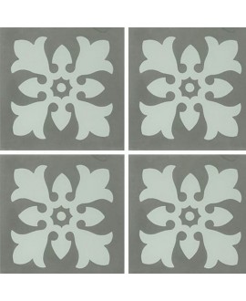 Carrelage ciment décor arabesque 3960-1 20x20cm