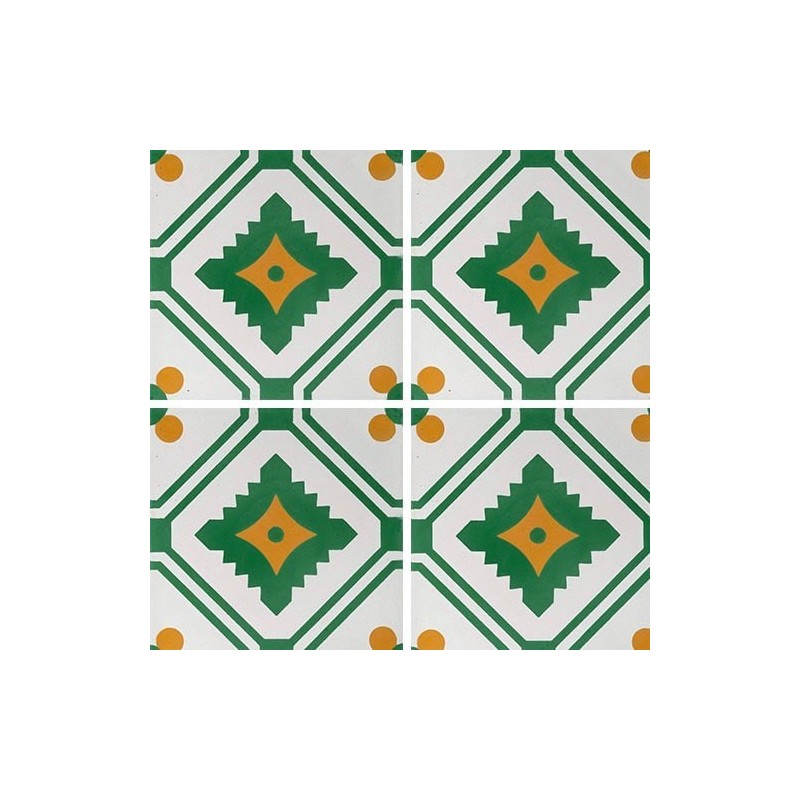 Carrelage ciment décor arabesque 7200-1 20x20cm