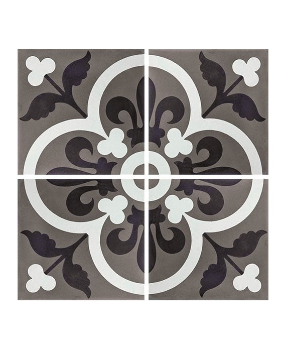 Carrelage ciment décor arabesque 7310-5 20x20cm