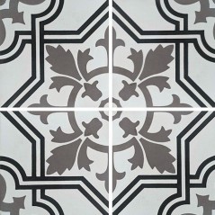 Carrelage ciment décor arabesque 7420-2-1 20x20cm