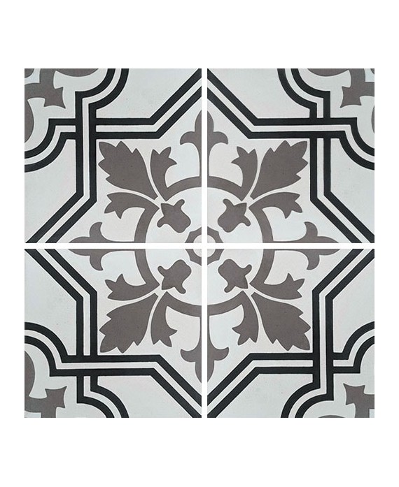 Carrelage ciment décor arabesque 7420-2-1 20x20cm