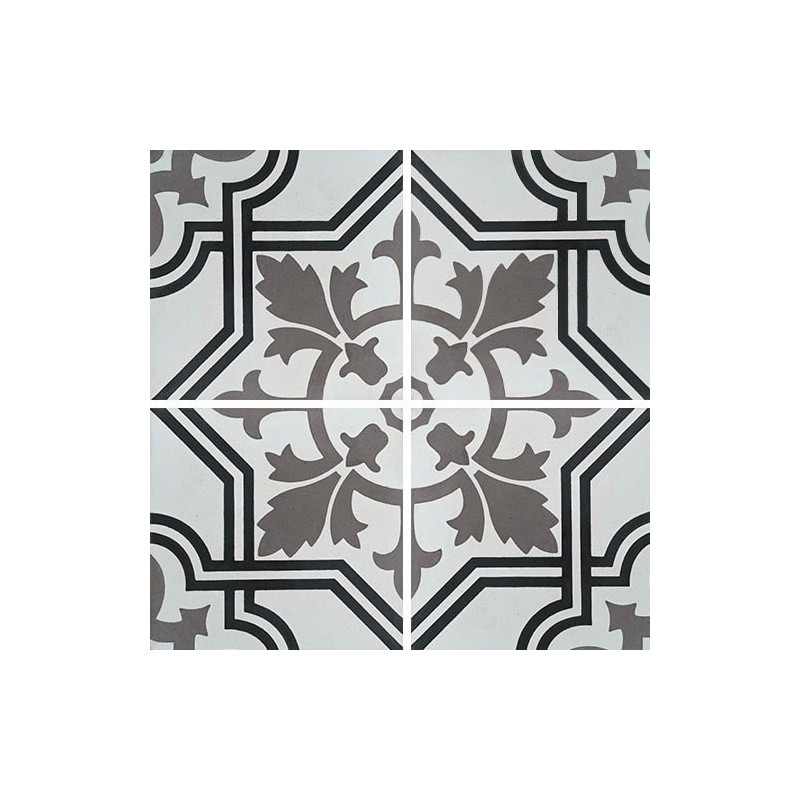 Carrelage ciment décor arabesque 7420-2-1 20x20cm