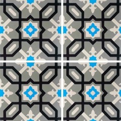 Carrelage ciment décor arabesque 7440-1 20x20cm