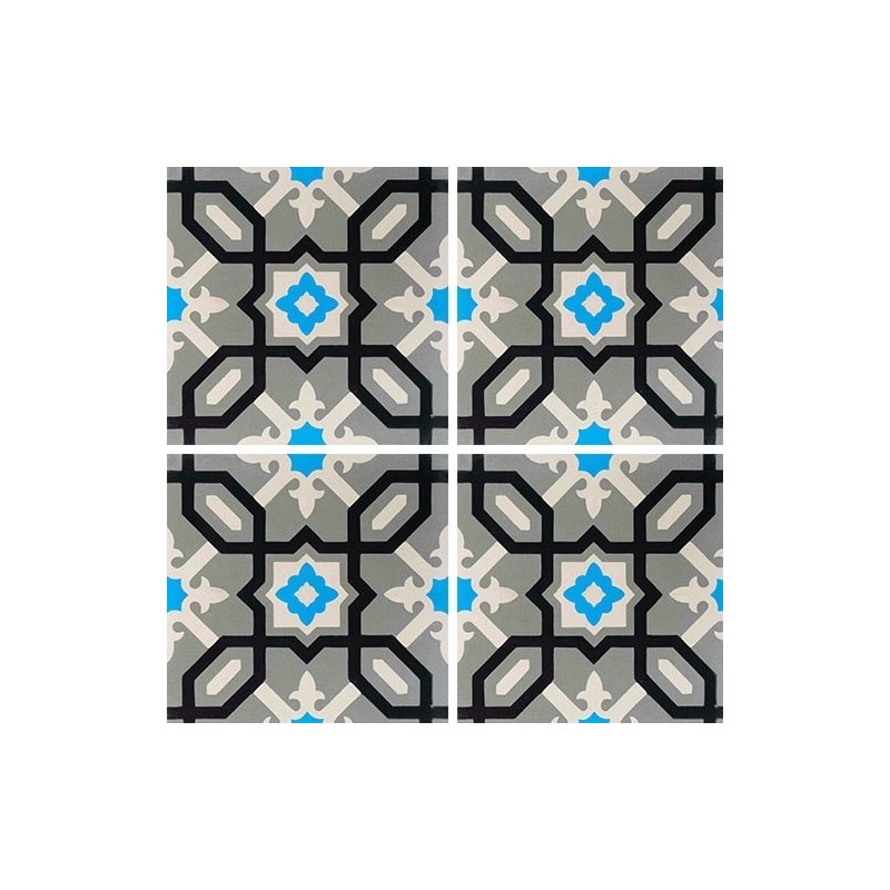 Carrelage ciment décor arabesque 7440-1 20x20cm