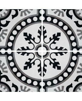 Carrelage ciment décor arabesque 7620-1 20x20cm