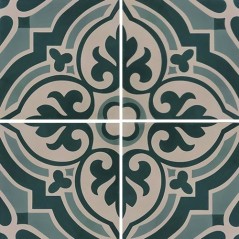 Carrelage ciment décor arabesque 7670-5 20x20cm