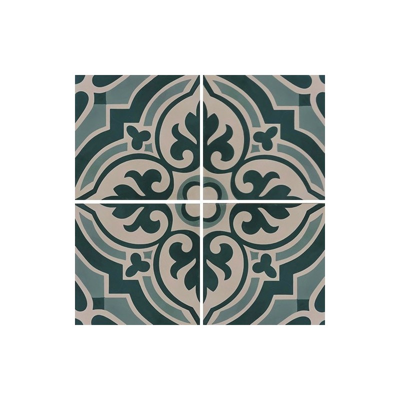 Carrelage ciment décor arabesque 7670-5 20x20cm