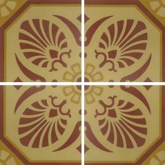 Carrelage ciment décor arabesque 7690-1 20x20cm