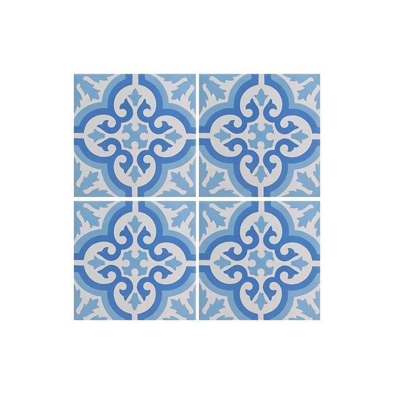 Carrelage ciment décor arabesque 7900-2 20x20cm