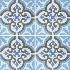 Carrelage ciment décor arabesque 7900-5 20x20cm