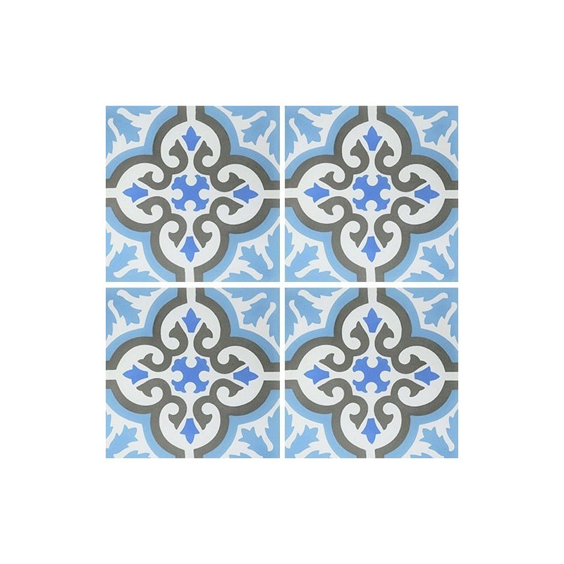 Carrelage ciment décor arabesque 7900-5 20x20cm