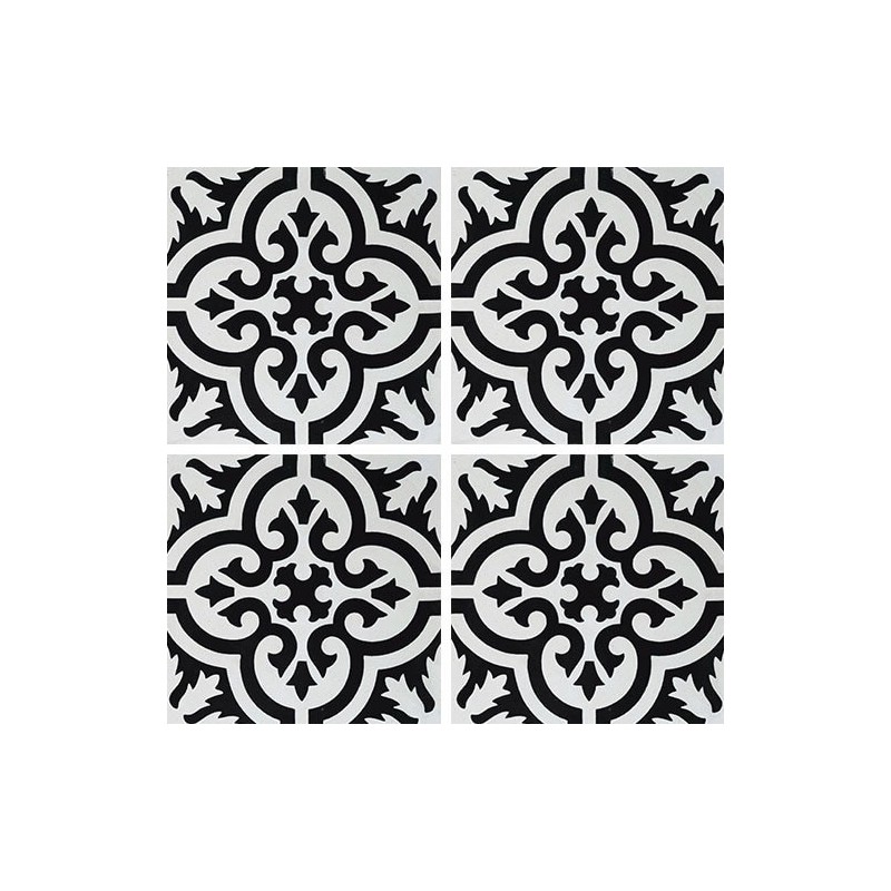 Carrelage ciment décor arabesque 7900-7 20x20cm