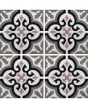 Carrelage ciment décor arabesque 7900-13 20x20cm