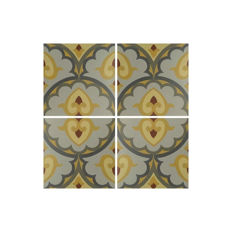 Carrelage ciment décor arabesque 7920-1 20x20cm