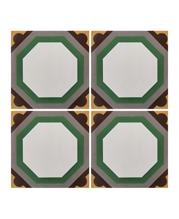 Carrelage ciment décor géométrique 120-1-1 20x20cm
