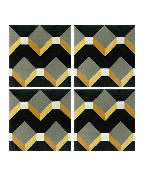 Carrelage ciment décor géométrique 1170-1-1 20x20cm