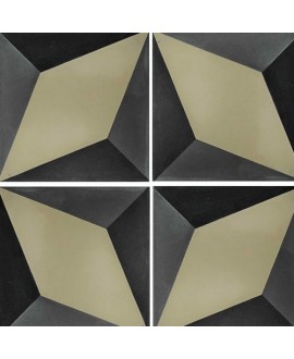 Carrelage ciment décor géométrique 7390-1-2 20x20cm