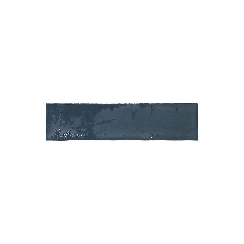 Carrelage métal rouillé bleu foncé brillant mural brique 7.5x30cm apegrunge et navette 4.3x24.3cm picket apegrunge blue