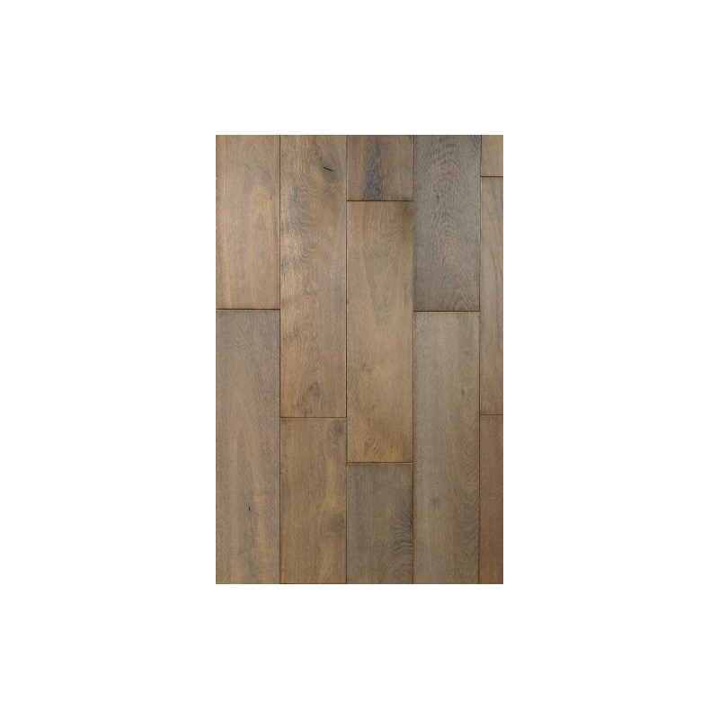 Parquet massif vielli à poser sur lambourdes vieux de france huilé gris , ép : 21 mm, grande largeur 190 mm