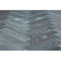 Parquet ancien chêne massif français baton rompu , vieilli noir intense , ép : 21 mm , largeur 190 mm