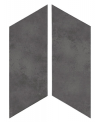 Carrelage rectangulaire gris foncé satiné rectangulaire 9x36cm, hexagonal ou chevron sol et mur natconcret oslo