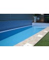 Emaux de verre bleu clair pour les marches de la piscine mosaique salle de bain mosmc-203 antidérapant 2.5x2.5cm sur trame.