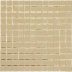 Emaux de verre antidérapant pour le sol de la salle de bain beige mosaique piscine mosmc-502 2.5x2.5 cm sur trame.