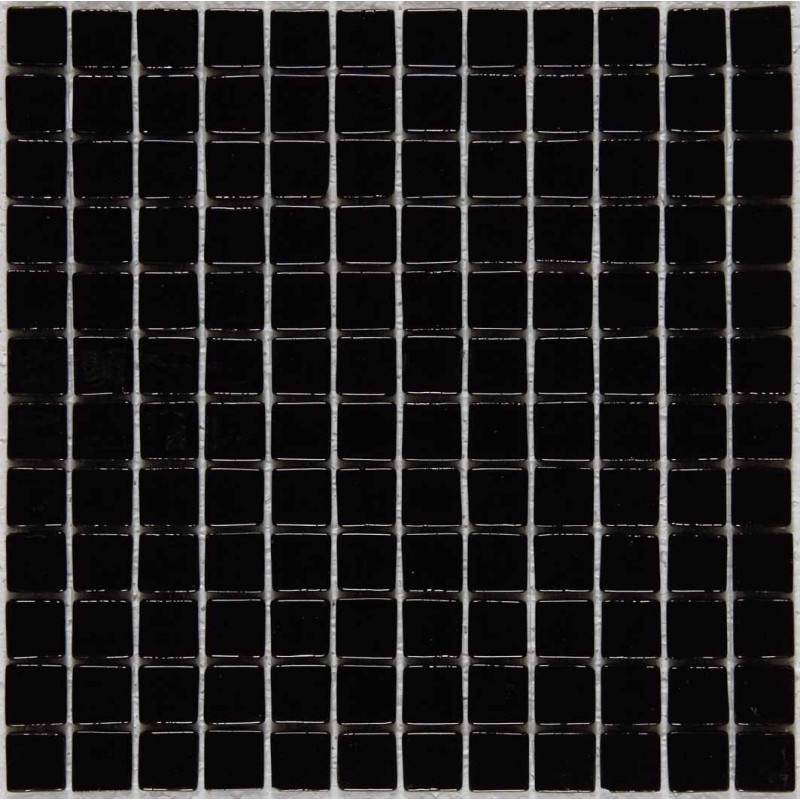 Emaux de verre noir pour le sol de la douche piscine mosaique salle de bain mosmc-901 antidérapant 2.5x2.5cm sur trame.