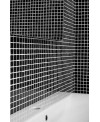 Emaux de verre noir pour le sol de la douche piscine mosaique salle de bain mosmc-901 antidérapant 2.5x2.5cm sur trame.