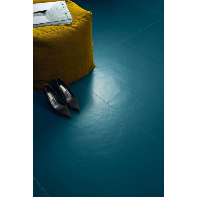 Carrelage effet béton bleu norme UPEC rectifié 60x60cm, 60x120cm, 120x120cm refcreos blubay soft