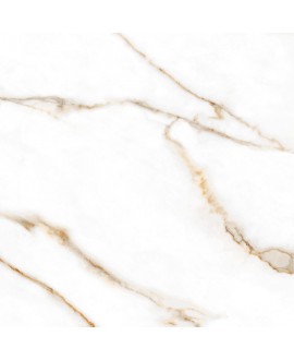 Carrelage imitation marbre blanc et or mat rectifié 60x60cm, 60x120cm, 120x120cm, Géobrera gold