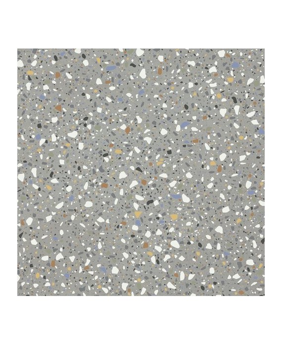 Carrelage imitation terrazzo gris poli brillant avec grain de couleur rectifié 60X60X1cm apepoca grey