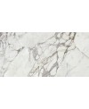 Carrelage imitation marbre blanc et argent poli brillant rectifié 60x120cm, ape calacatta silver