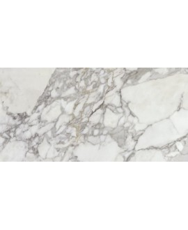Carrelage imitation marbre blanc et argent mat rectifié 60x120cm, ape calacatta silver