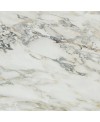 Carrelage imitation marbre poli brillant blanc noir et doré rectifié 80x80cm, apecapraia bianco