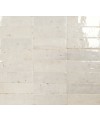 Carrelage imitation zellige blanc brillant rustique nuancé 5.2x16,1cm et 13.8x13.8cm, apetennesse white