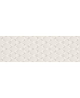 Carrelage moderne blanc mat en relief 5x75x1cm rectifié santaspringpaper 3d-01