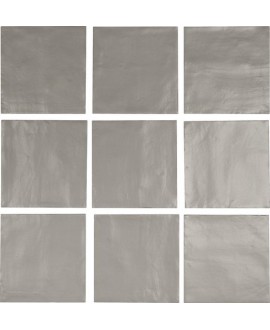 Carrelage bosselé gris mat 13.8x13.8cm contemporain sol et mur apegdelight grey